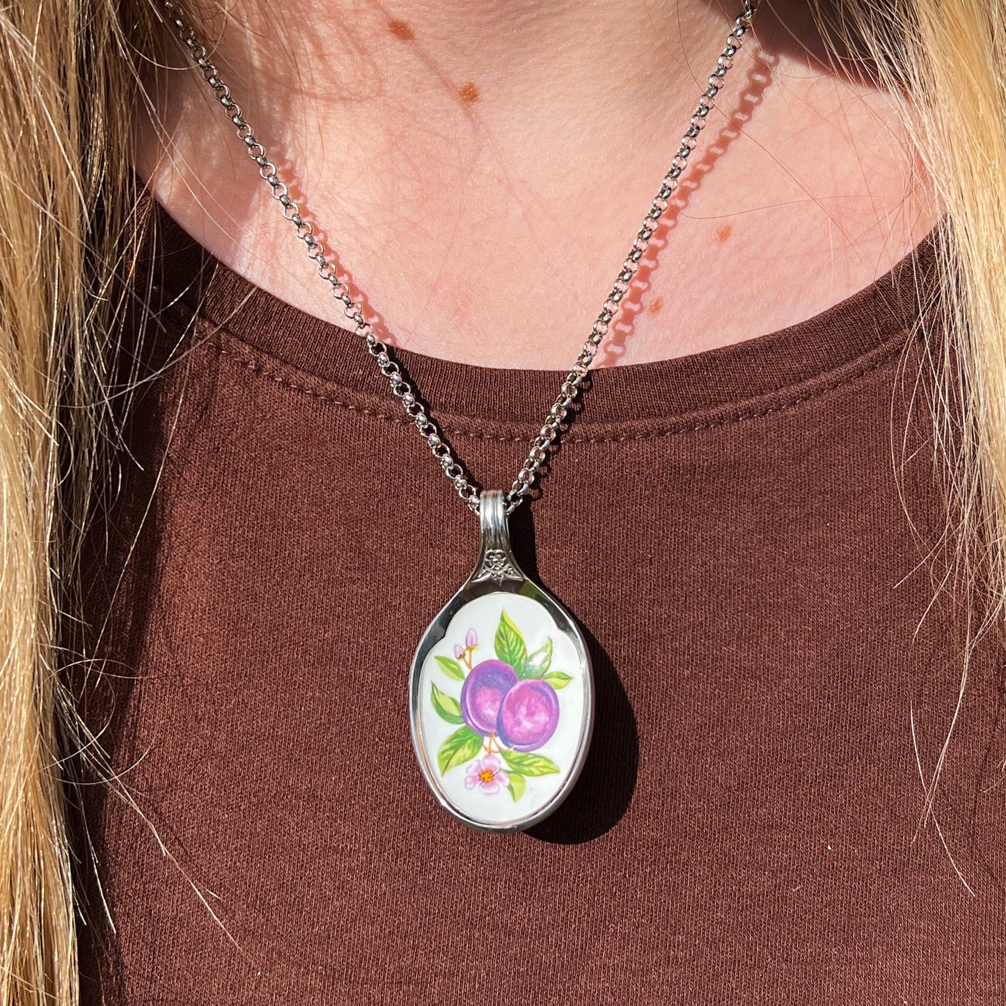Plum Spoon Necklace