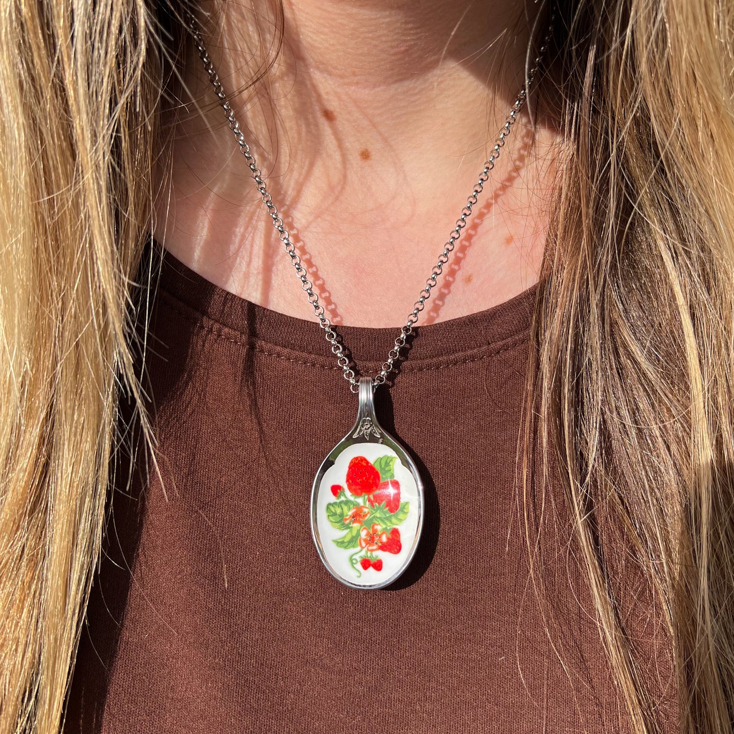 Strawberry Spoon Necklace