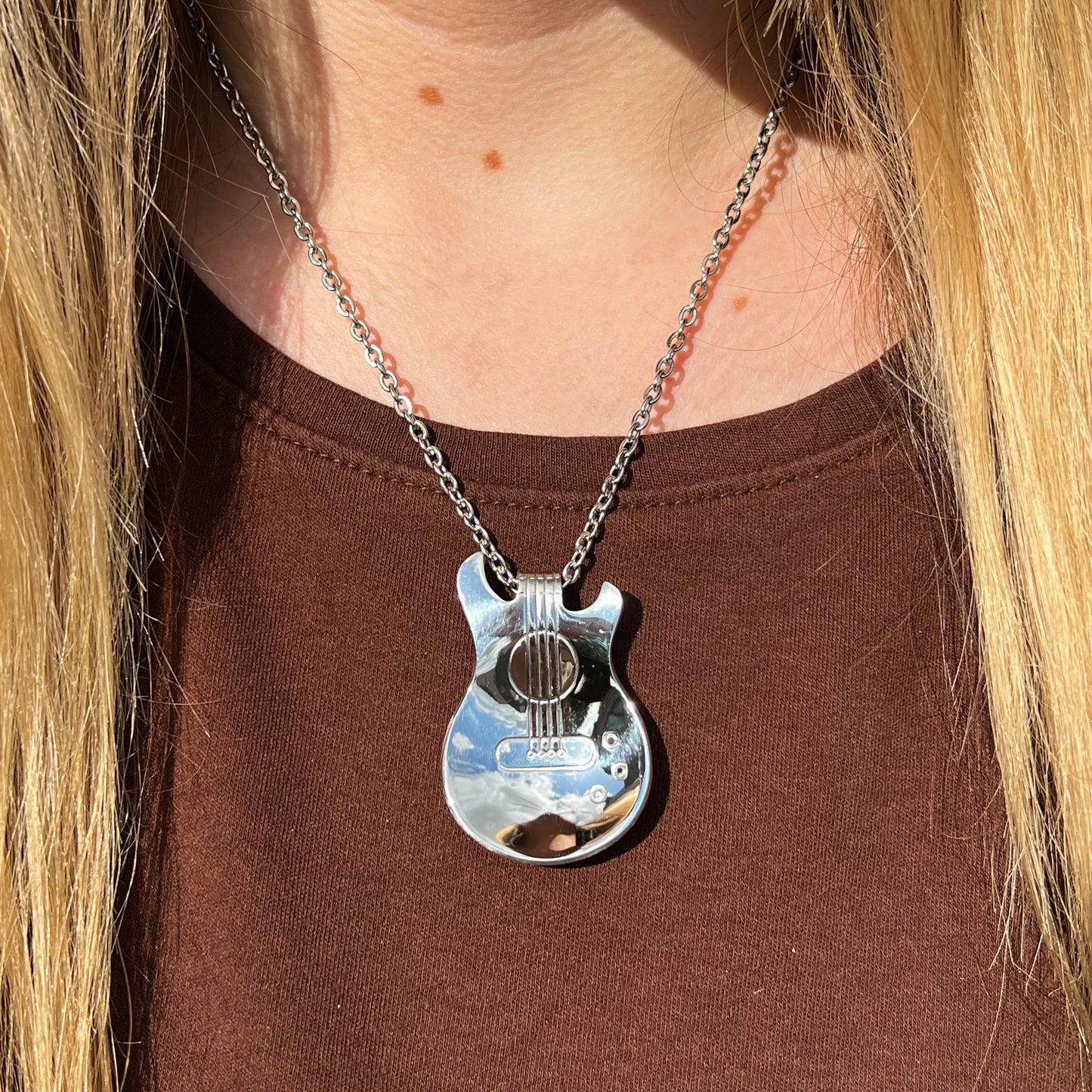 Bass Guitar Spoon Necklace