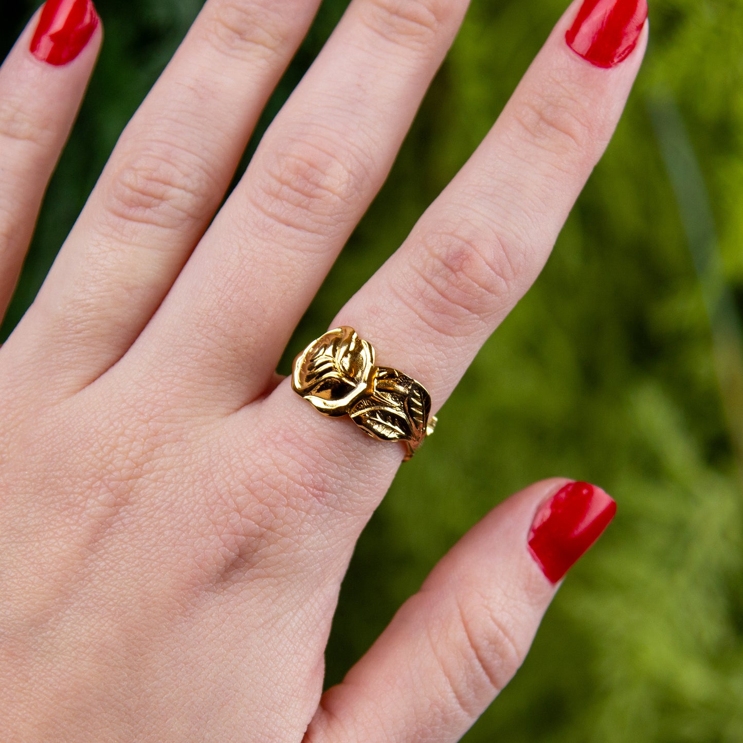 Gold Rose V2 Spoon Ring