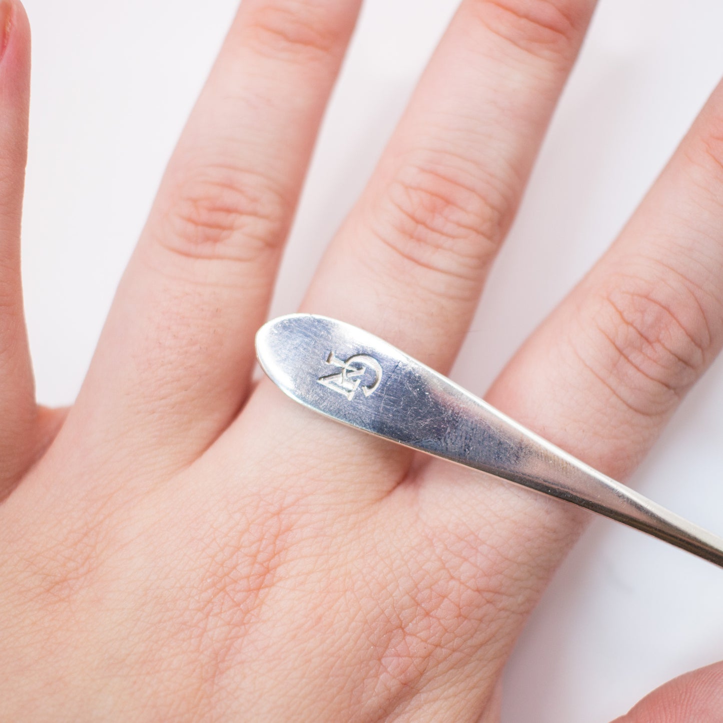 'CN' Initials Spoon Ring -MADE TO ORDER