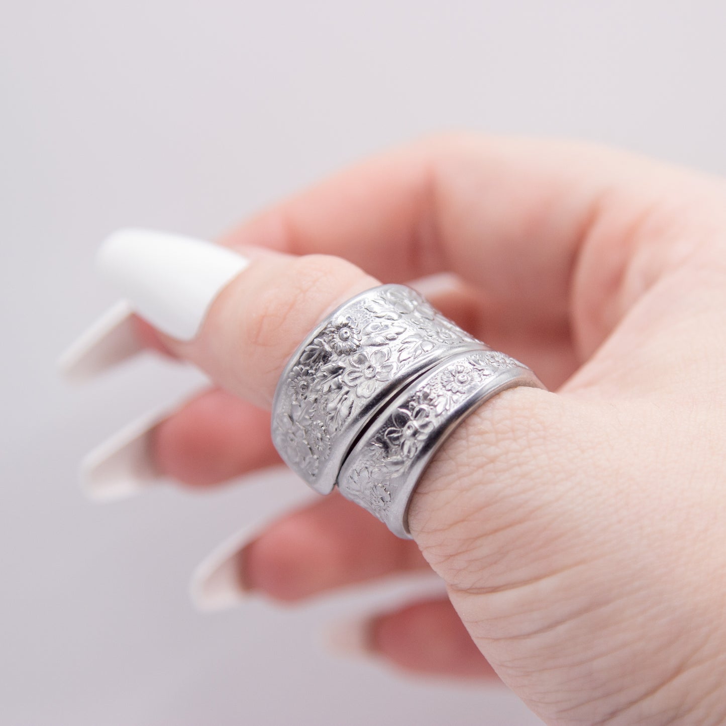 1847 Roger Bros Floral Spoon Ring
