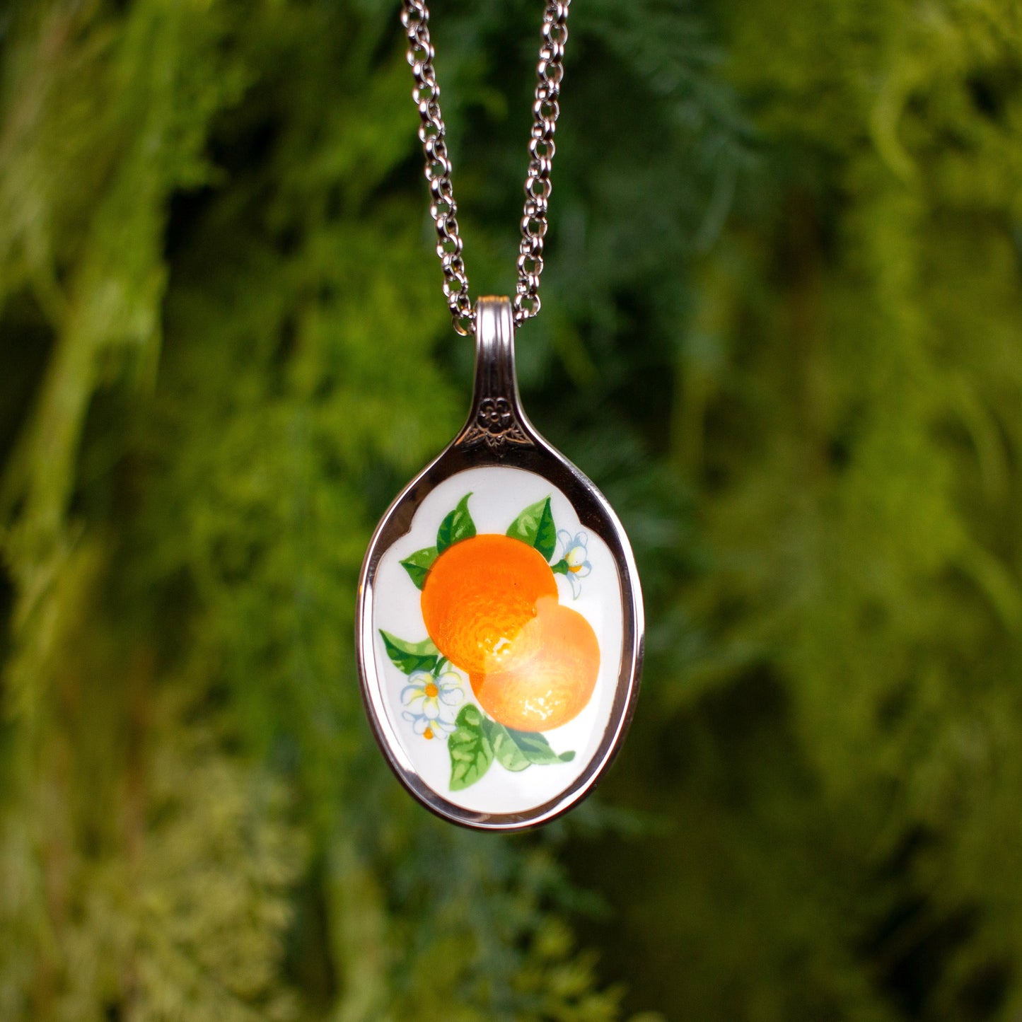 Orange Spoon Necklace