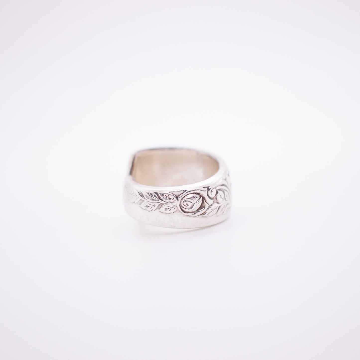 Silver Roses Spoon Ring