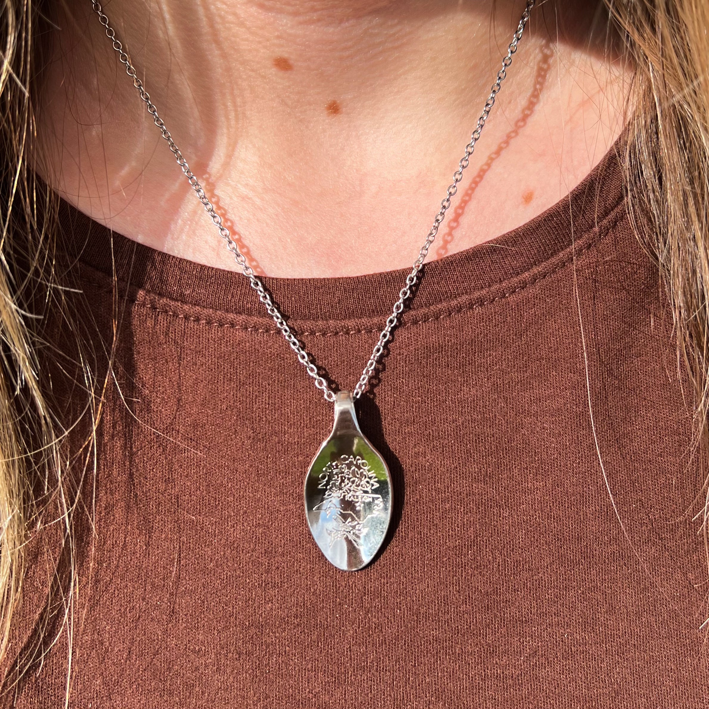 North Carolina Spoon Necklace