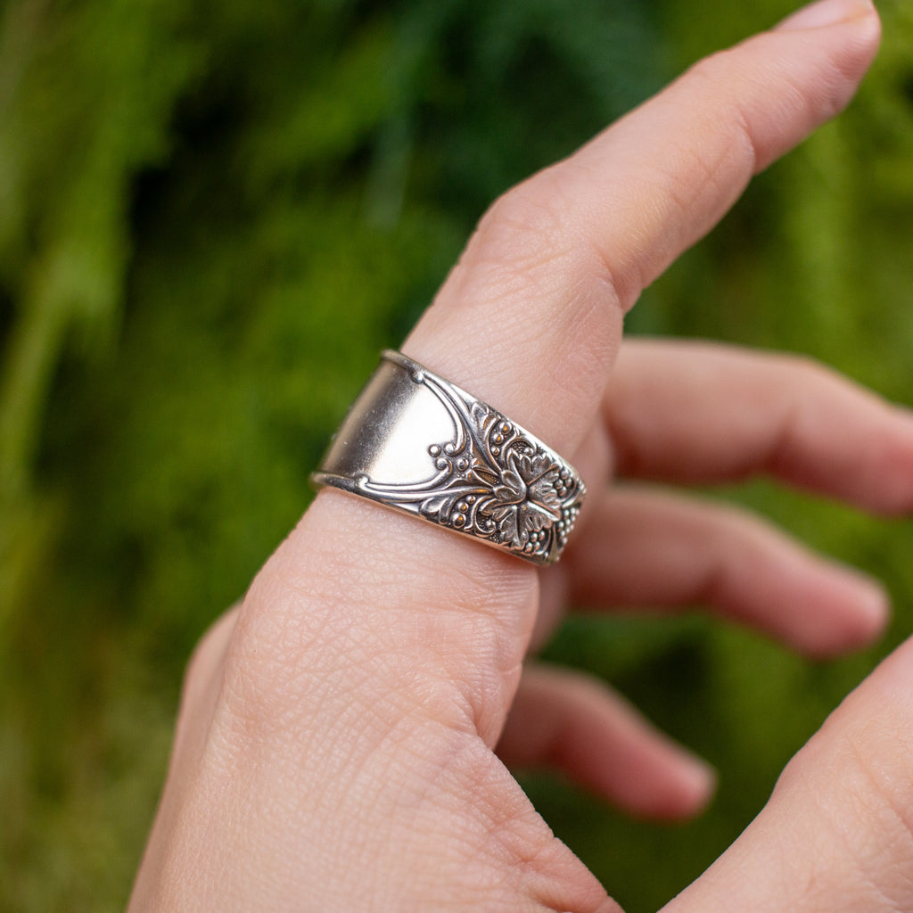 Burgundy Spoon Ring