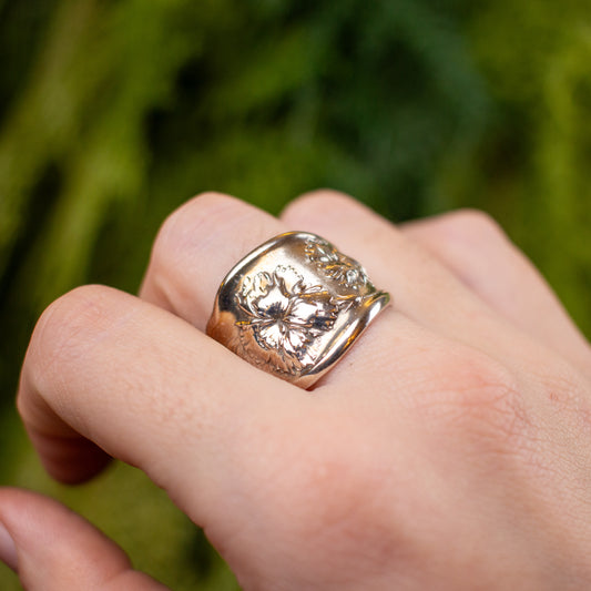 Carnation Spoon Ring