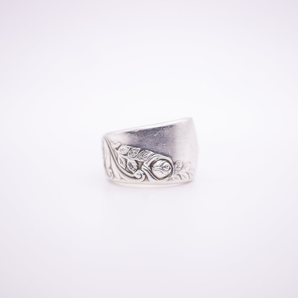 Silver Roses Spoon Ring