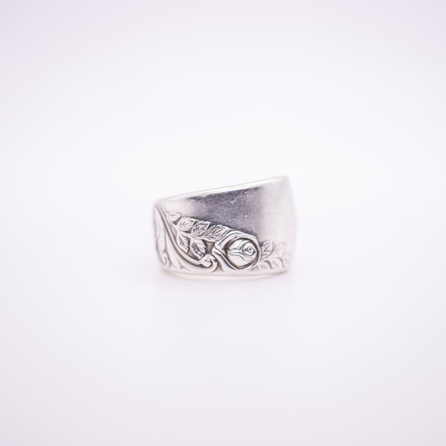 Silver Roses Spoon Ring