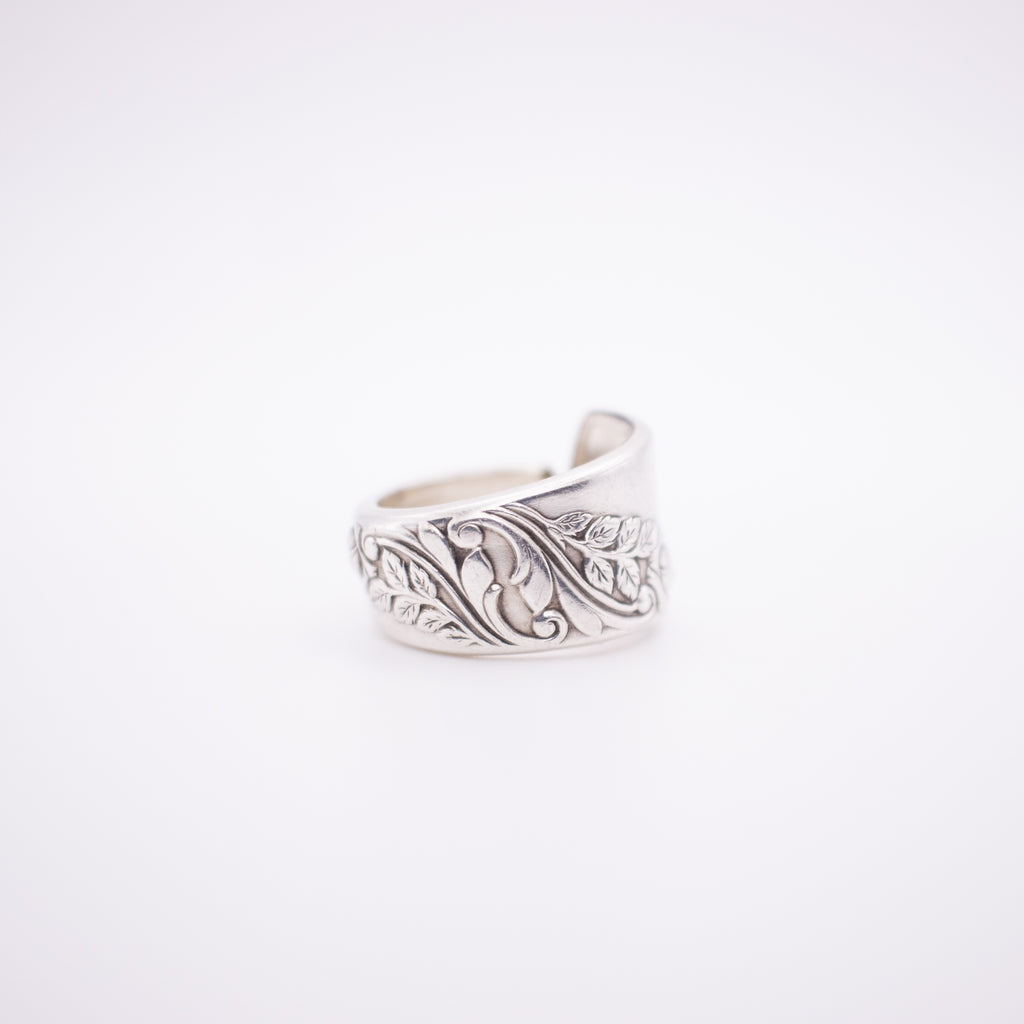 Silver Roses Spoon Ring