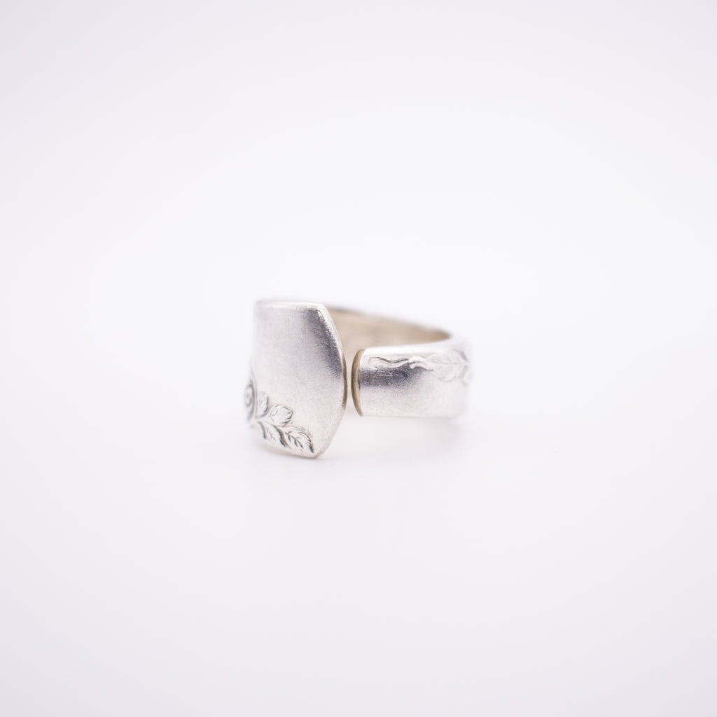 Silver Roses Spoon Ring