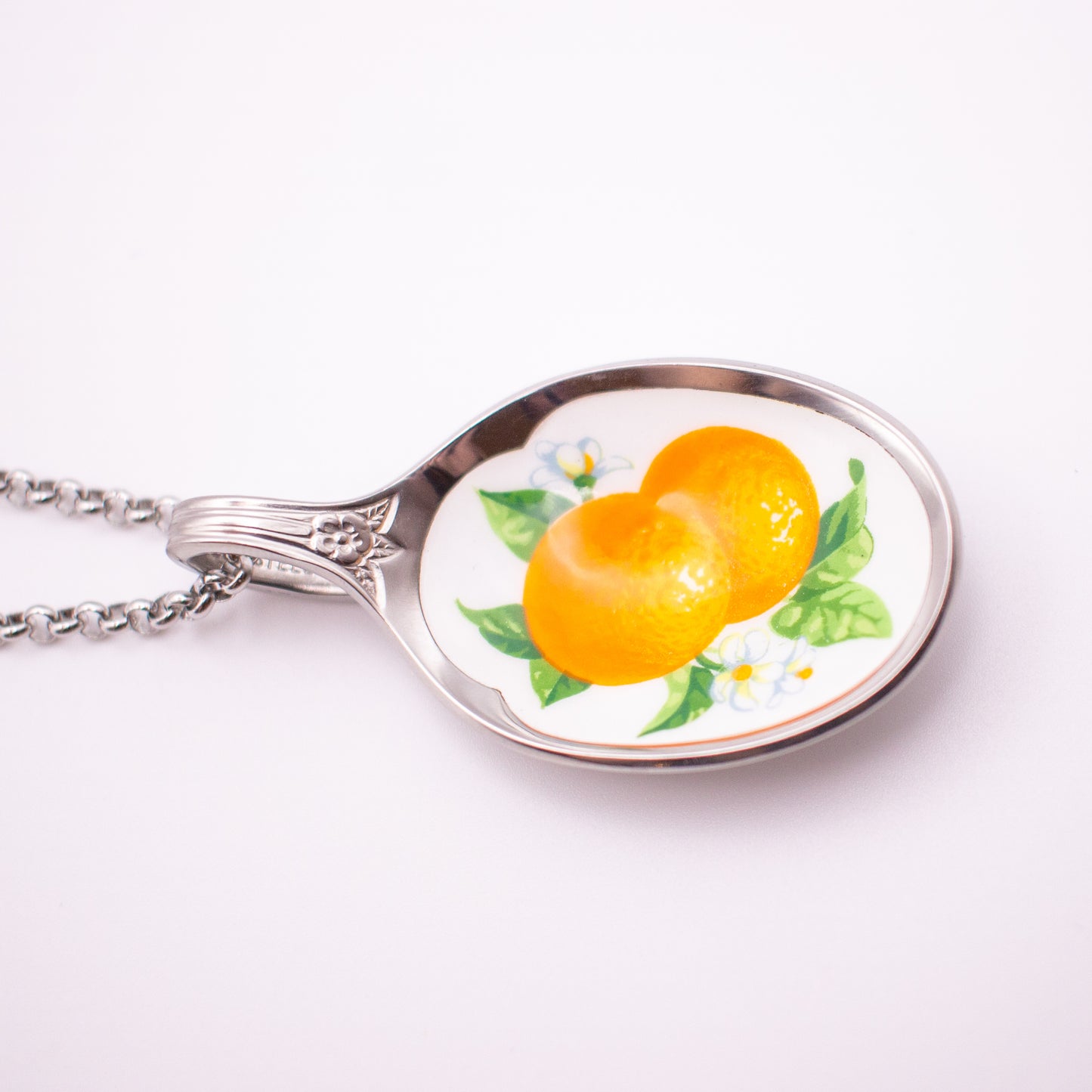 Orange Spoon Necklace