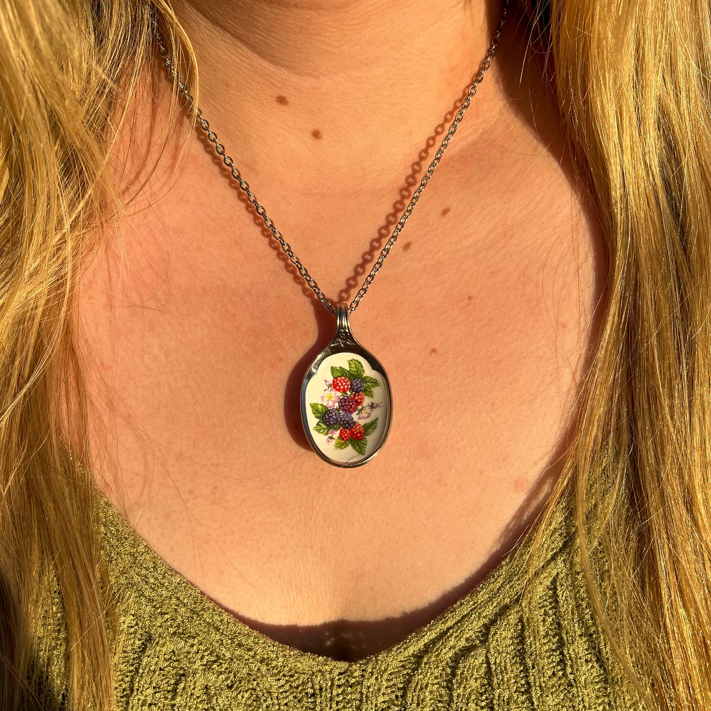 Very Berry Spoon Necklace