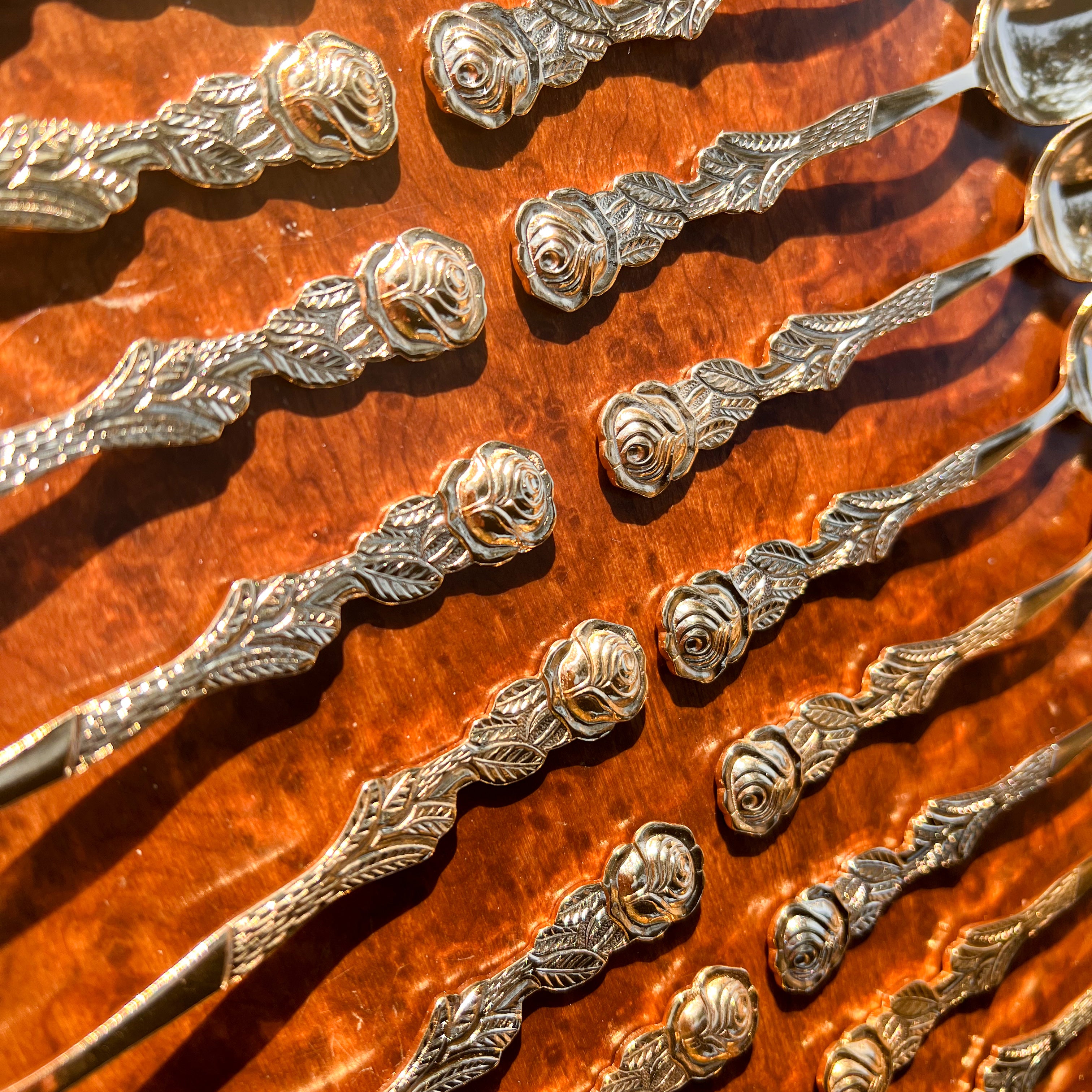 Gold Rose Spoon Ring- Big Version