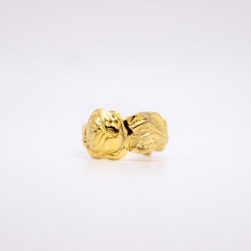 Gold Rose Spoon Ring- Small Version