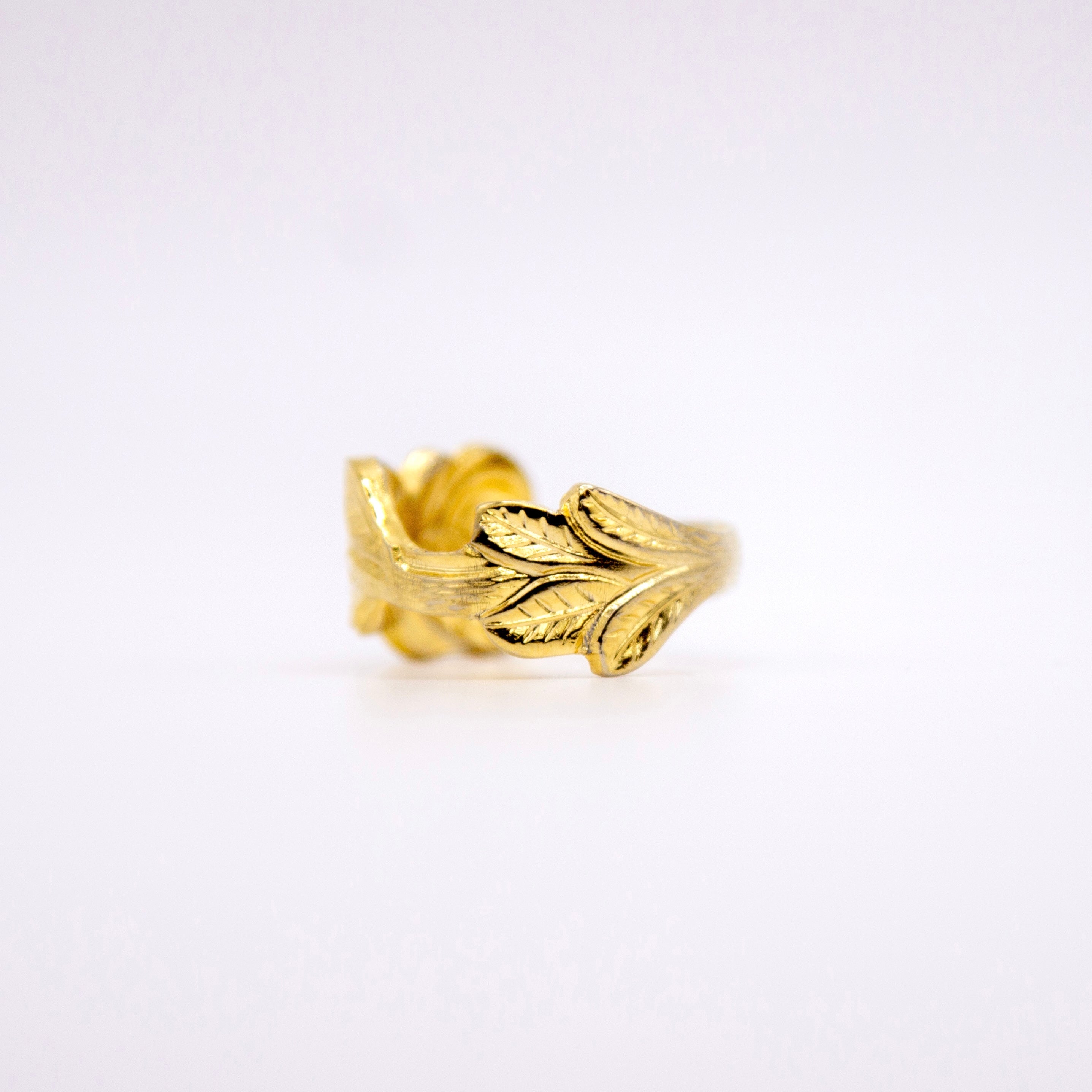 Gold Rose Spoon Ring- Small Version
