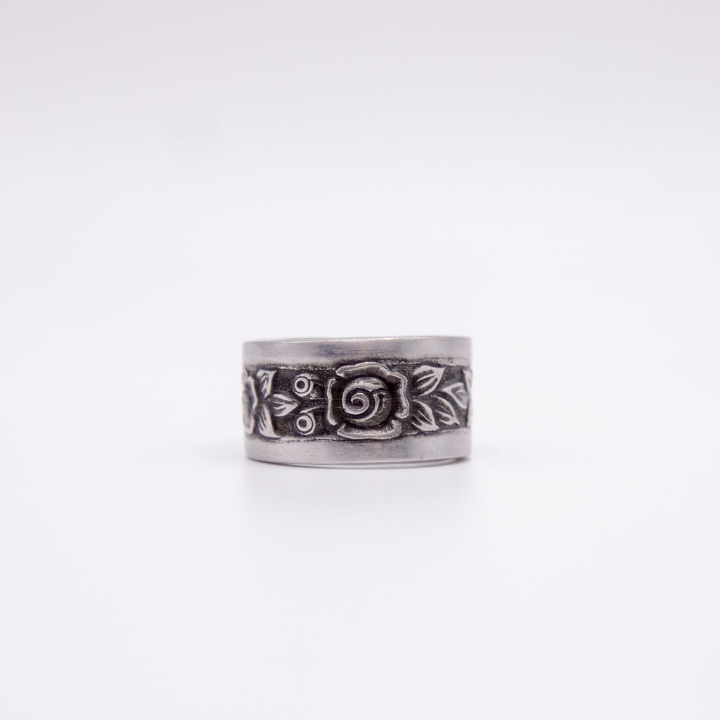 Floral Panel Spoon Ring