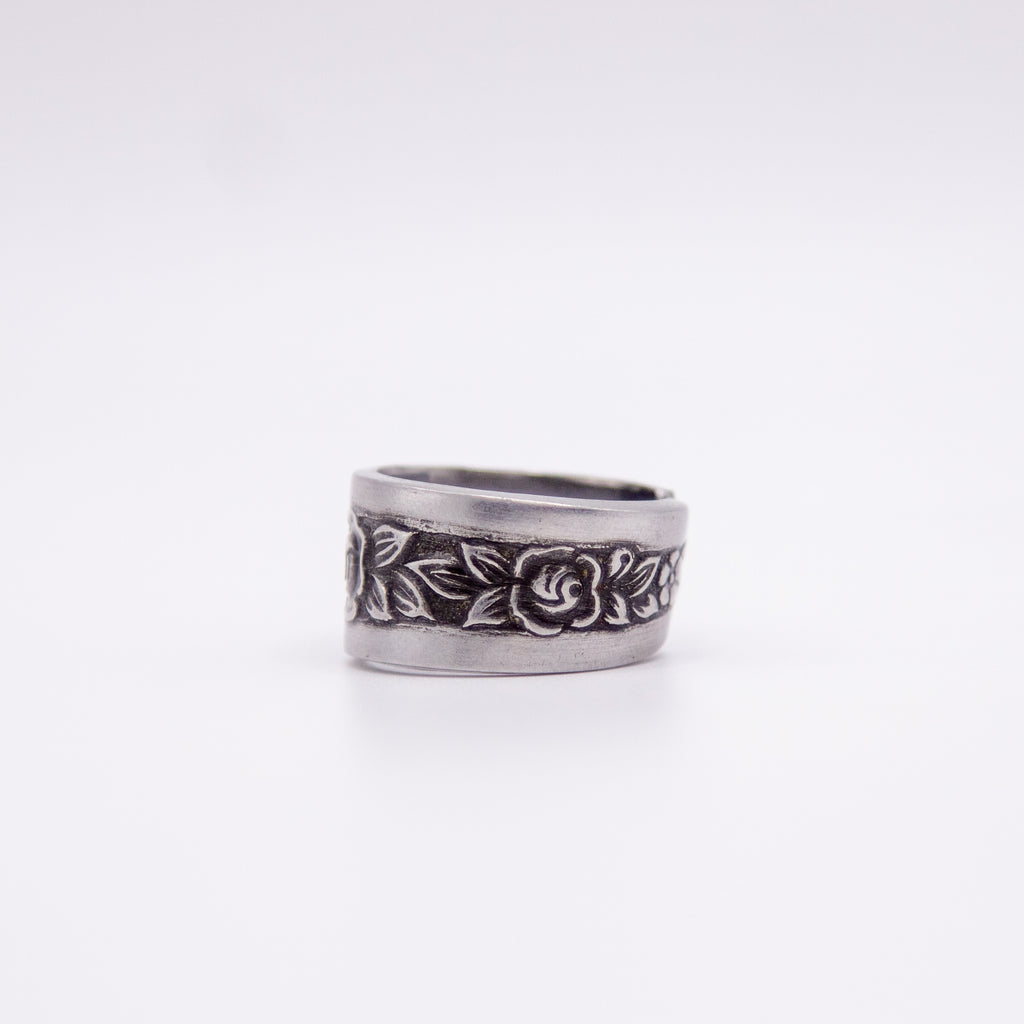 Floral Panel Spoon Ring