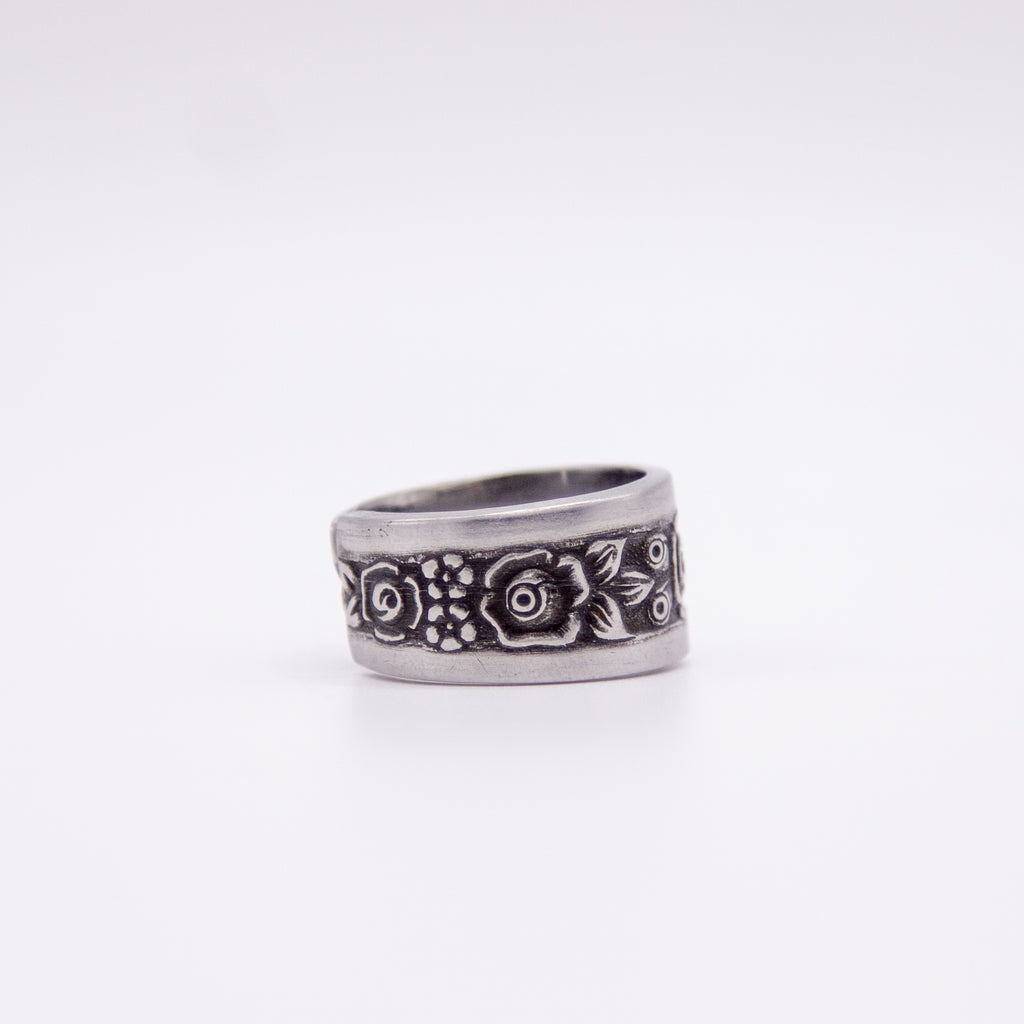 Floral Panel Spoon Ring