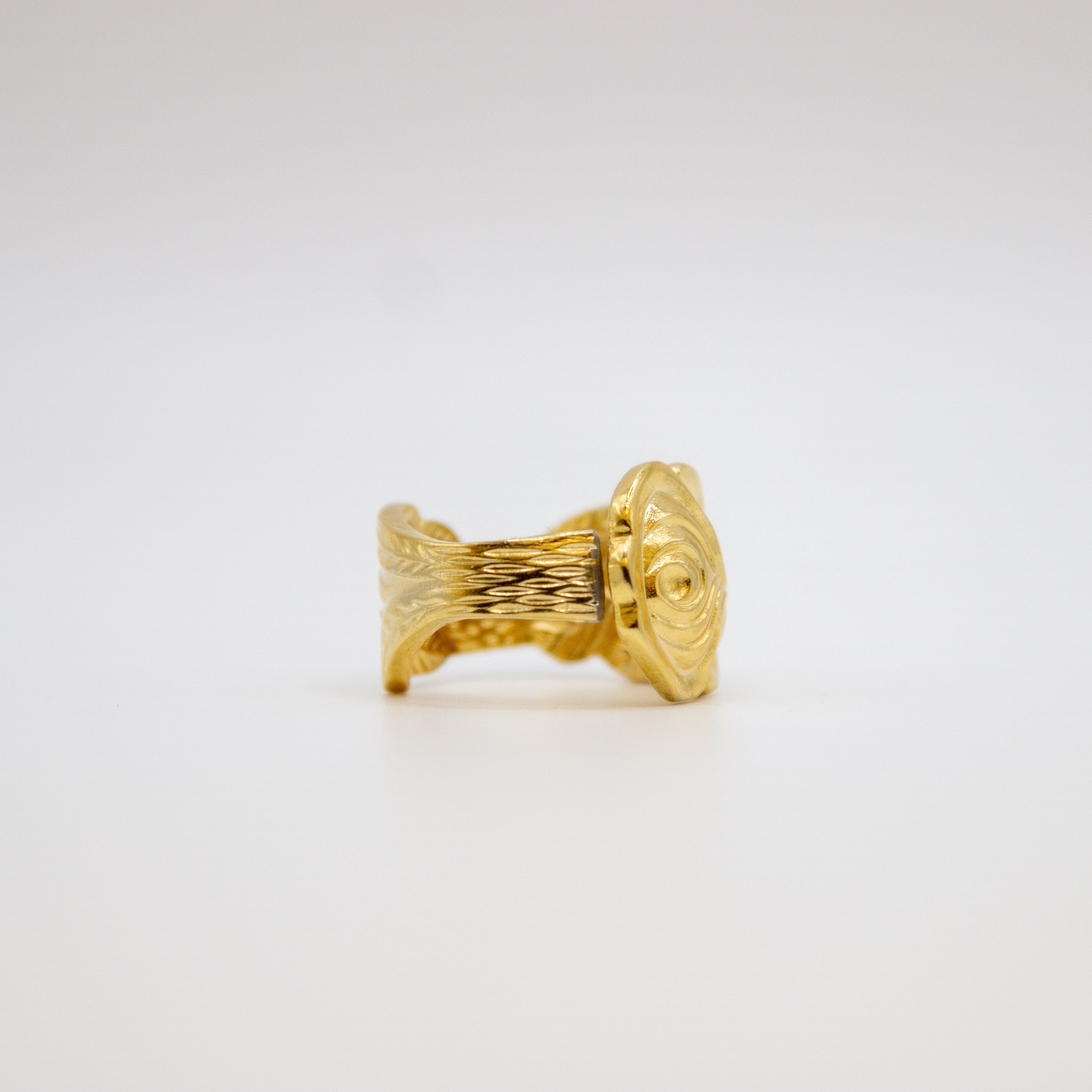 Gold Rose Spoon Ring- Big Version