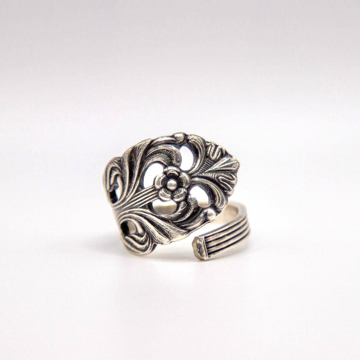 Antique Palm Leaf Spoon Ring